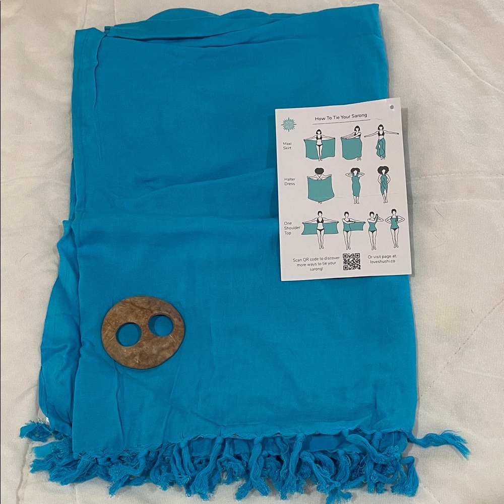 Womens turquoise sarong, NWOT